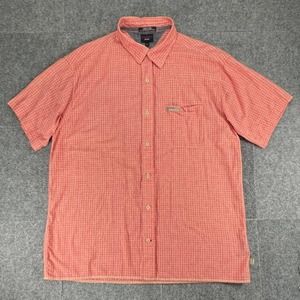 Vintage Tommy Jeans Hilfiger Button Up Shirt Mens Large Red Plaid Short Sleeve